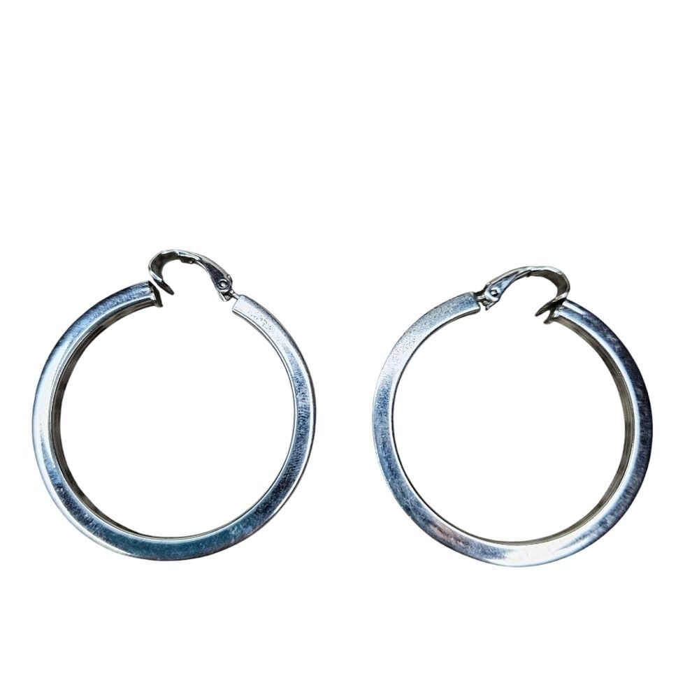 Lewis Segal Vintage Hoop Earrings Clip On L.H. Segal California
